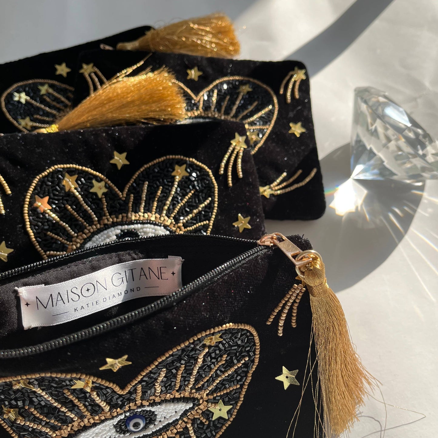 Cosmic Heart Velvet Pouch 