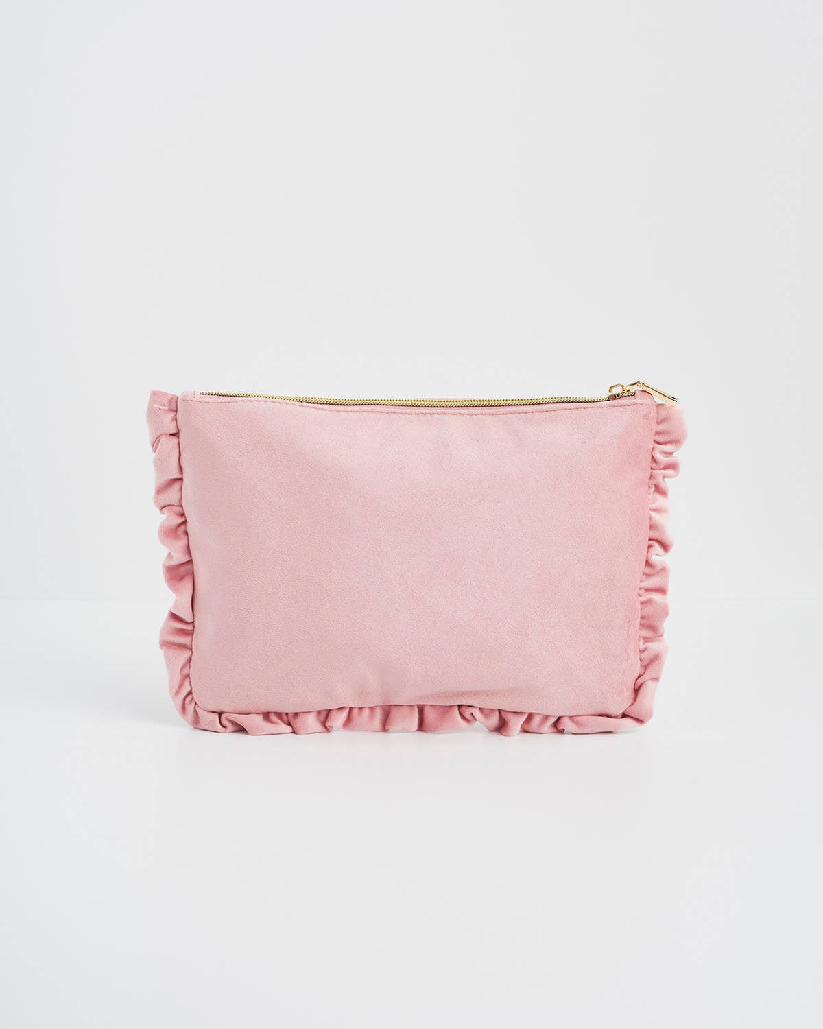 Love Scatter Pink Velvet Embroidered Pouch