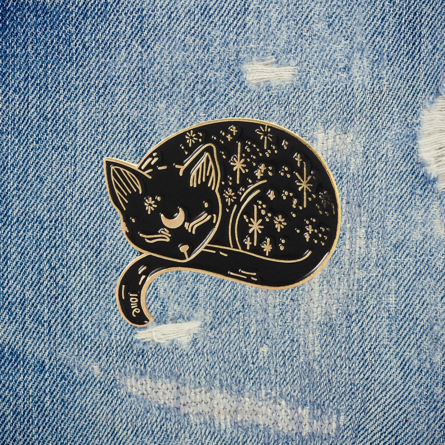 Mystical Moon Cat Enamel Pin
